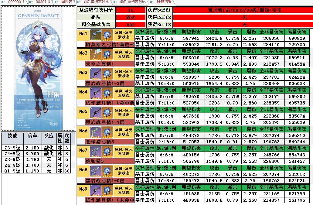 原神甘雨武器推荐