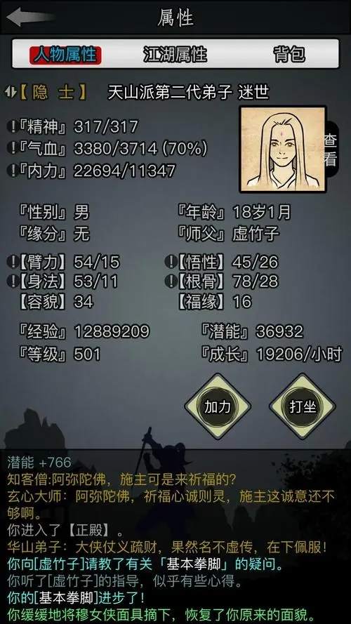 放置江湖5转天山怎么加点