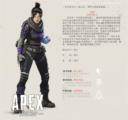 apex英雄全人物图鉴 apex英雄英雄背景与技能介绍汇总