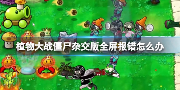 植物大战僵尸杂交版无法全屏怎么办 pvz杂交版全屏报错解决方法