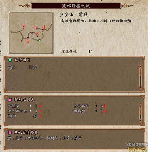 《轩辕剑外传云之遥》地城点数计算方式