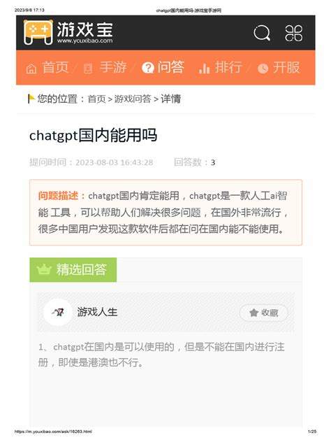 chatGPT国内能用吗